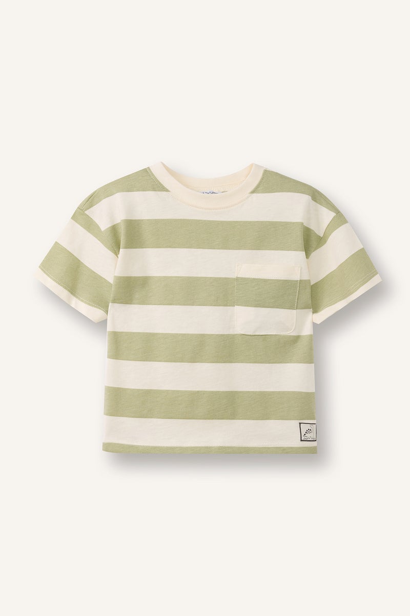 DeFacto Beige BabyBoy Baby Boy Regular Fit Patterned T-Shirt Casual - Image 1